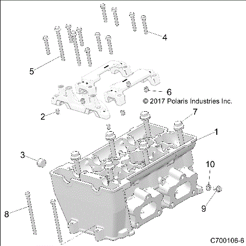 ENGINE, CYLINDER HEAD - Z19VGE99AK/AW/BK/BW (C700106-6)