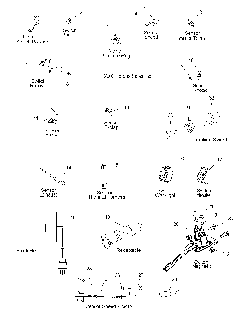 ELECTRICAL, SENSORS and ELECTRICAL COMPONENTS - S12PU7ESL/EEL (49SNOWSENSOR09WIDE)