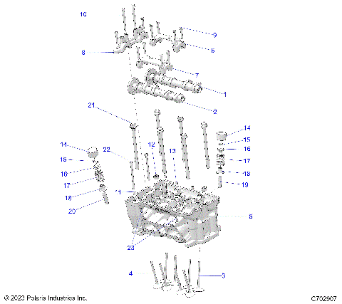 ENGINE, CYLINDER HEAD AND VALVES - Z25NMB99A4/B4 (C702907)