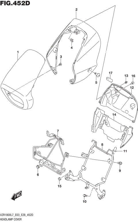 HEADLAMP COVER (FOR PGZ) (VZR1800BZL7 E28)