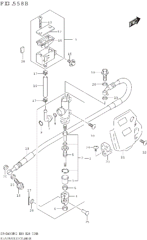 REAR MASTER CYLINDER (DR-Z400SM)