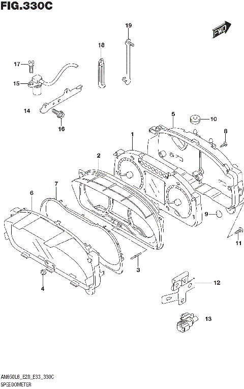 SPEEDOMETER (AN650ZL6 E33)