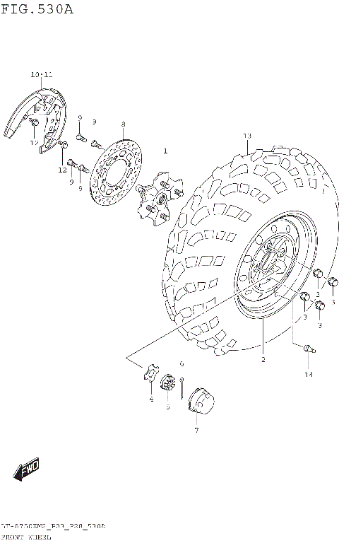 FRONT WHEEL (LT-A750XM2 P03)