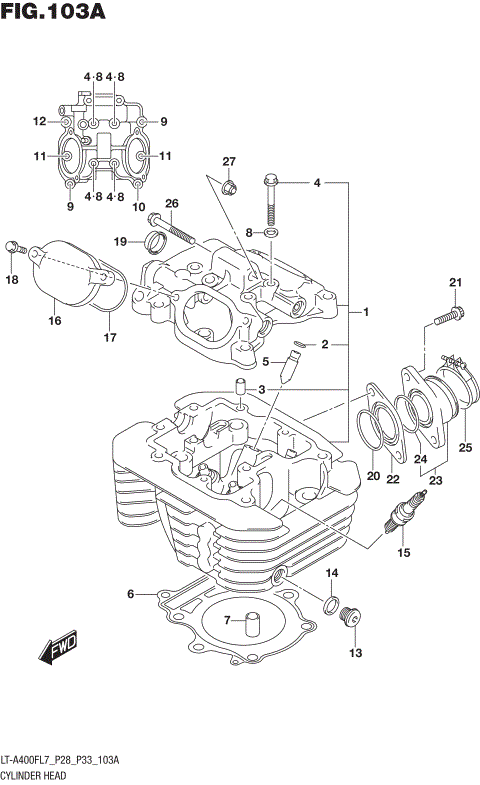 CYLINDER HEAD (LT-A400FL7 P28)