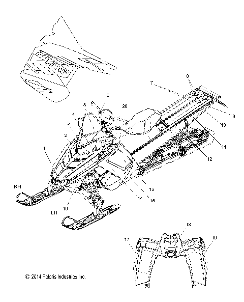 BODY, DECAL, LE BLK/ORNG, BLK/PINK OPTIONS - S15CG8/CH8 (49SNOWDECAL15PRMKL2)