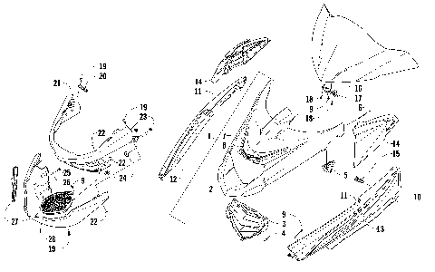 HOOD, WINDSHIELD, AND FRONT BUMPER ASSEMBLY [90555]