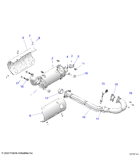 ENGINE, EXHAUST SYSTEM -   (C0707141)