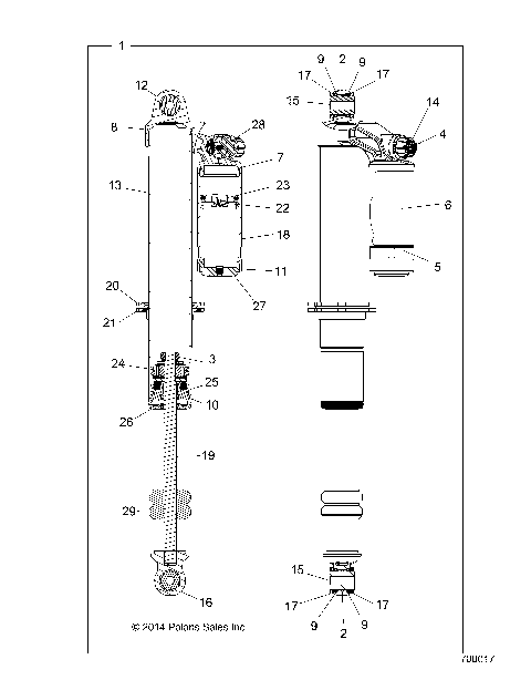 SUSPENSION, FRONT SHOCK - Z18VCE87BK/BU/BR/LU (700017)