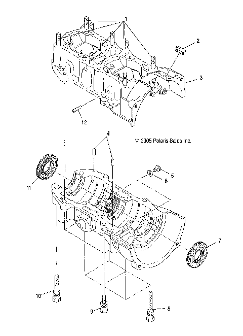 ENGINE, CRANKCASE - S12SU4BEL (4997559755C06)
