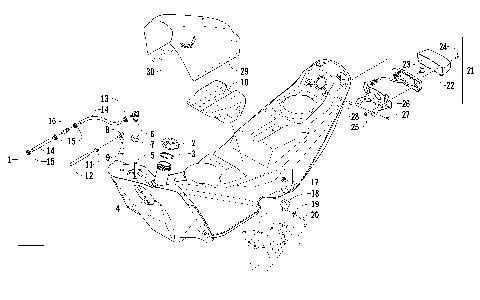 GAS TANK AND TAILLIGHT ASSEMBLY [99863]