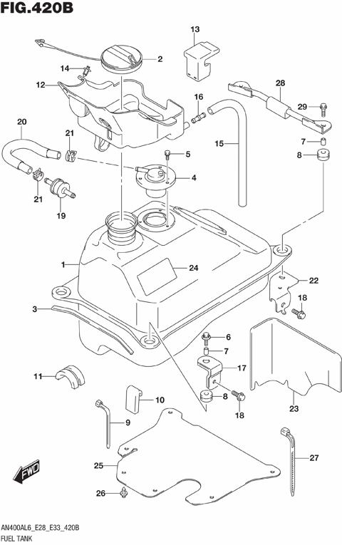 FUEL TANK (AN400ZAL6 E28)