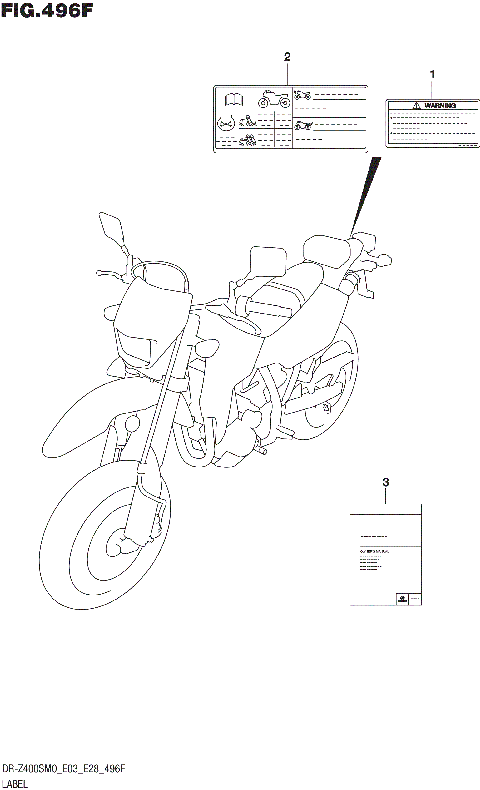 LABEL (DR-Z400SM:E28)