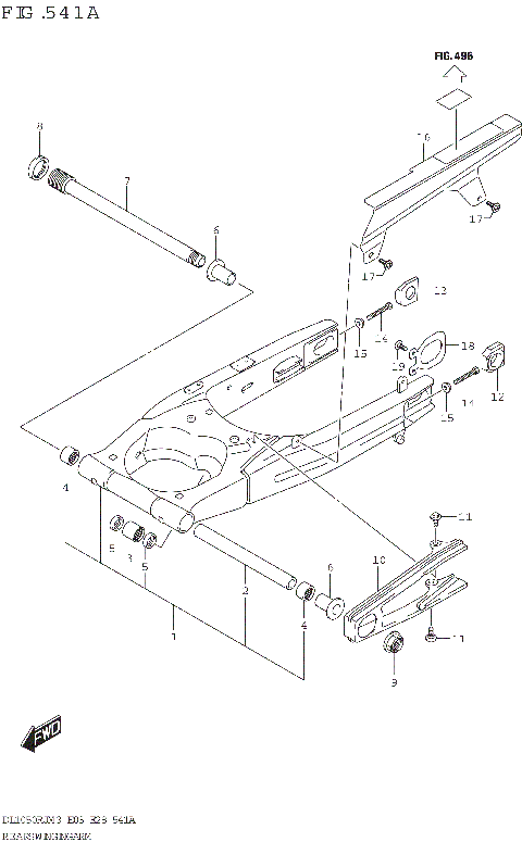 REAR SWINGINGARM (DL1050RJ)