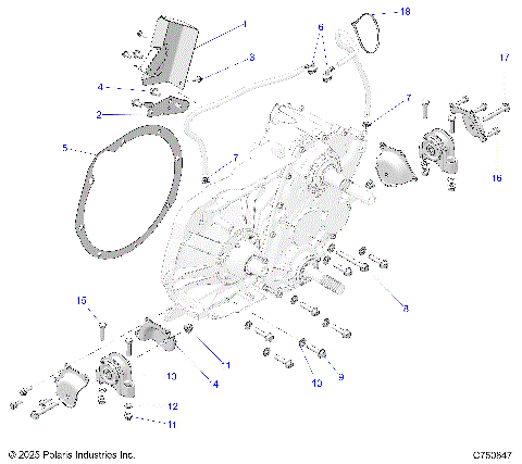 DRIVE TRAIN, GEARCASE MOUNTING, MAIN -  Z25RRL2KAL (C750847)