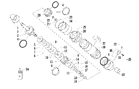 REAR SUSPENSION FRONT ARM SHOCK ABSORBER [95126]