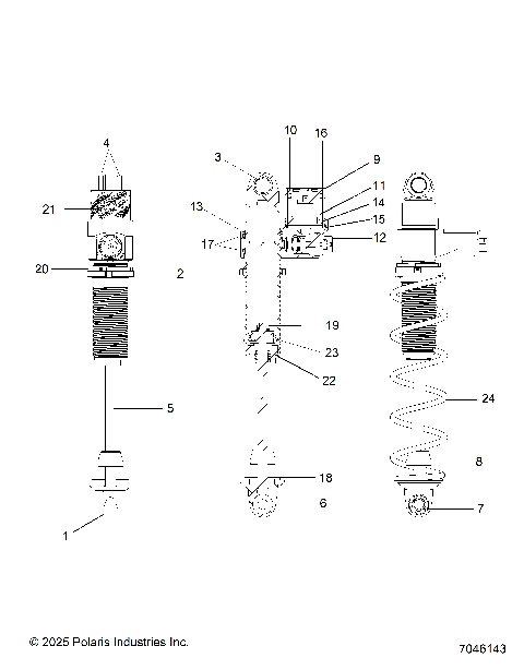 SUSPENSION, SHOCK, IFS, ESCAPE  - S26TLR8MS  (7046143)