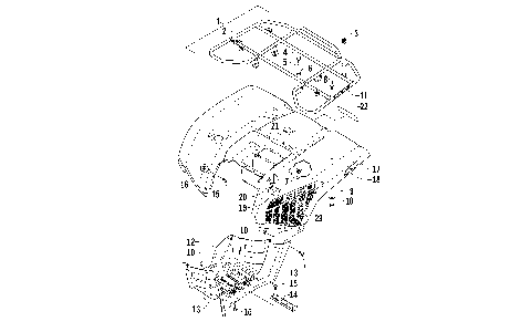 REAR RACK, BODY PANEL, AND FOOTWELL ASSEMBLIES [94953]