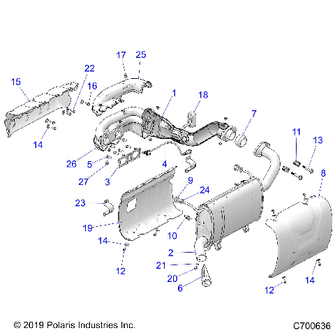 ENGINE, EXHAUST - R21RRZ99A9/AC/AP/AW/B9/BC/BP/BW (C700636)