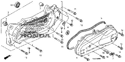 SWINGARM@LEFT CRANKCASE