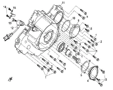 LEFT CRANKCASE COVER ASSY