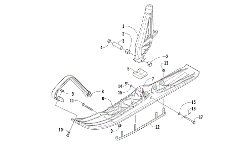 SKI AND SPINDLE ASSEMBLY