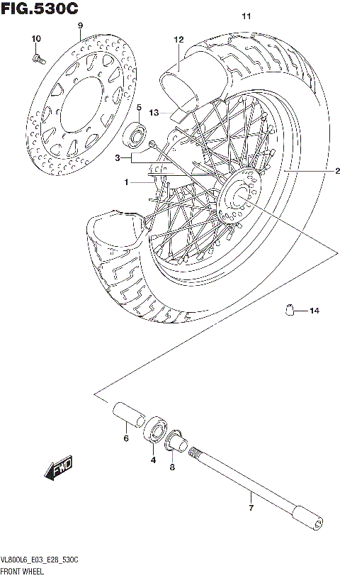 FRONT WHEEL (VL800L6 E33)
