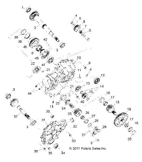 DRIVE TRAIN, MAIN GEARCASE INTERNAL COMPONENTS 1 - R11VM76FX (49RGRTRANS11RZRI)