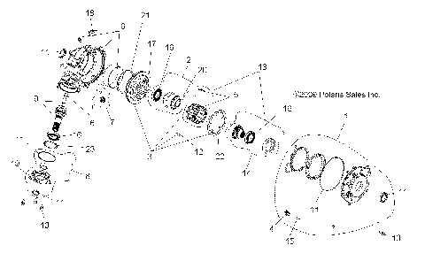 GEARCASE, FRONT - A07TH76AU (49ATVGEARCASE08SP500)