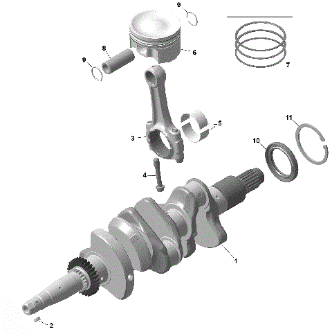 01- ROTAX - Crankshaft and Pistons