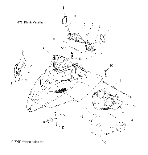 BODY, HOOD ASM. - S12PB6HSA/HSL/HEA (49SNOWHOOD11600SHIFT)