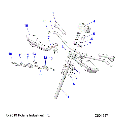 STEERING, UPPER and HANDLEBAR ASM. - S21DDL8RS ALL OPTIONS (C601327)