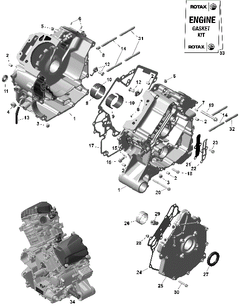 01- ROTAX - Crankcase