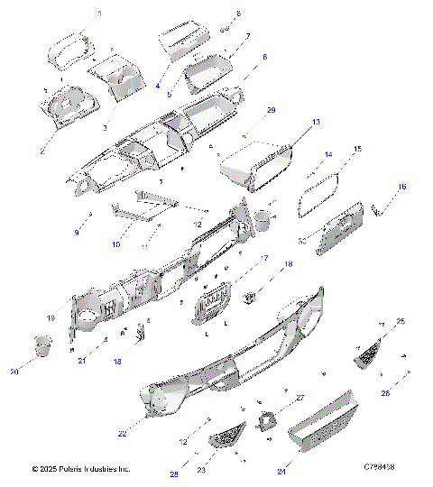 BODY, DASH - R26RRU99A9/AF/AH/AB/AS/B9/BF/BH/BB/BS (C788458)