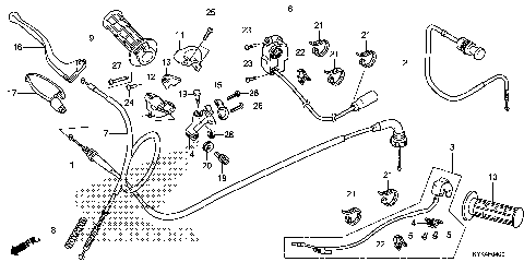 HANDLE LEVER@SWITCH@CABLE