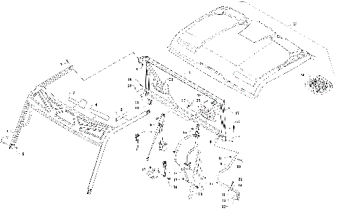 ROPS AND SEAT BELT ASSEMBLY [305826]