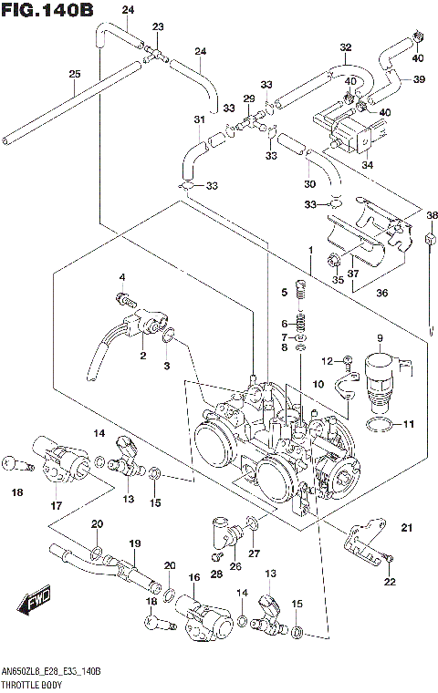 THROTTLE BODY (AN650ZL8 E33)