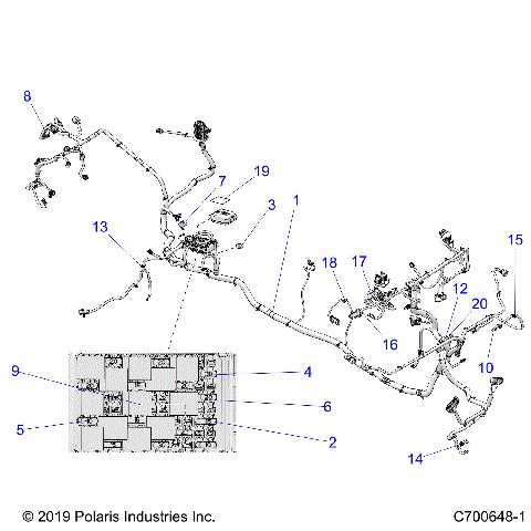 ELECTRICAL, WIRE HARNESS - R20RSK99AA/AX/A9/AP/BA/BX/B9/BP (C700648-1)