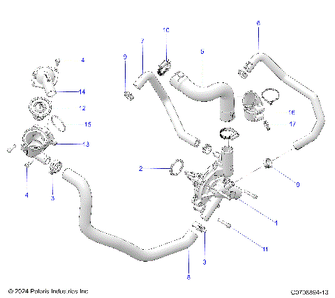 ENGINE, WATERPUMP AND BYPASS