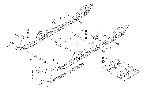 SLIDE RAIL AND TRACK ASSEMBLY [96596]