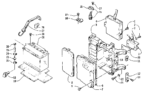 ELECTRICAL MODULE AND BATTERY [73402]