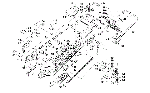 TUNNEL, REAR BUMPER, AND SNOWFLAP ASSEMBLY [97963]