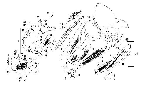 HOOD, WINDSHIELD, AND FRONT BUMPER ASSEMBLY [89663]