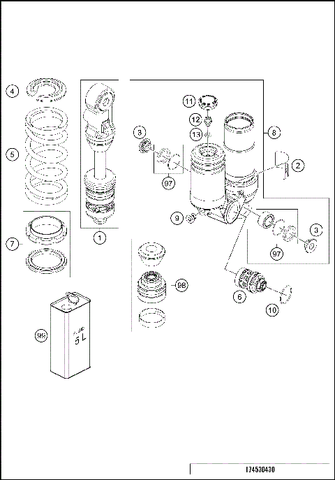 SHOCK ABSORBER DISASSEMBLED