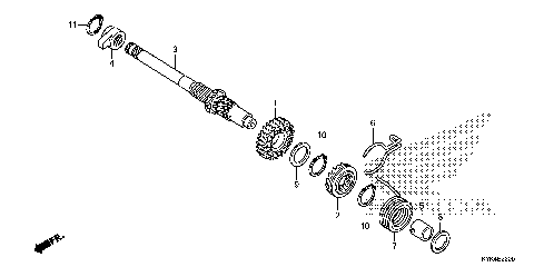 KICK STARTER SPINDLE