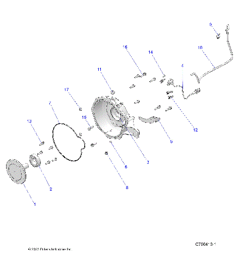 ENGINE, ADAPTER, BELLHOUSING AND CRANK SENSOR - R25RRED4JA (C700413-1)