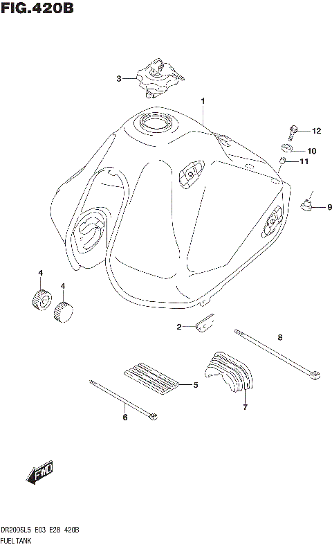 FUEL TANK (DR200SL5 E28)