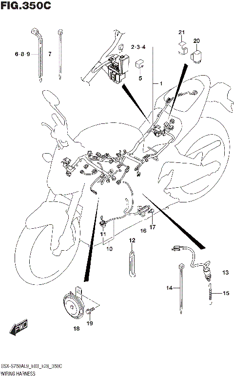 WIRING HARNESS (GSX-S750AL9 E28)