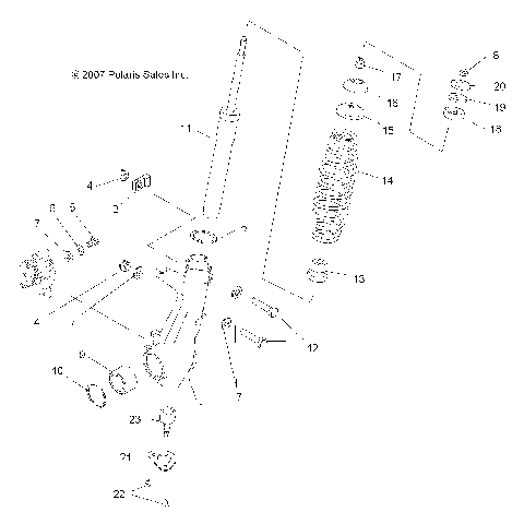 SUSPENSION, FRONT STRUT - A08MH50AX/AZ (49ATVSTRUT08SP500)