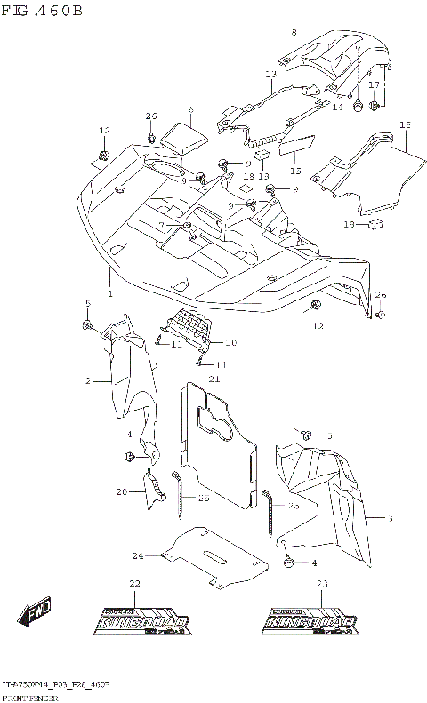 FRONT FENDER (LT-A750X:P28)