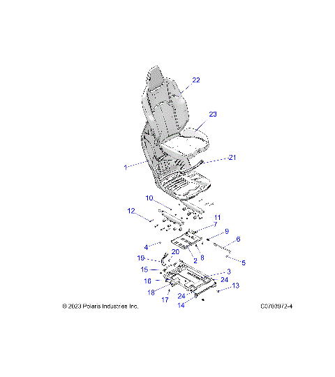 BODY, SEAT ASM. AND SLIDER - Z25NEE99A4/B4/A5/B5 (C0703972-1)